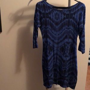 Knit tie die dress
